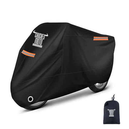 Funda completa negra para motocicleta con ojales de ventilación