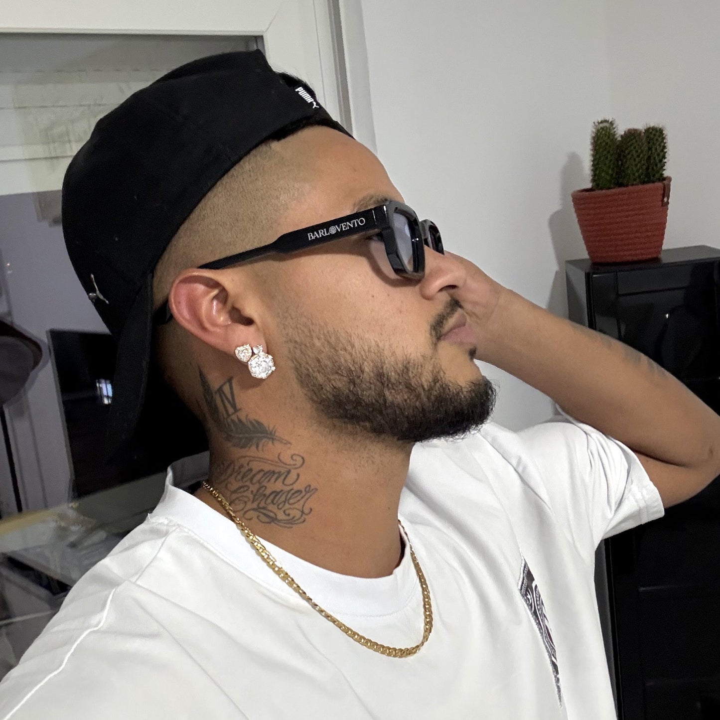 Genovenses · gafas de sol negras llamativas con lentes azul