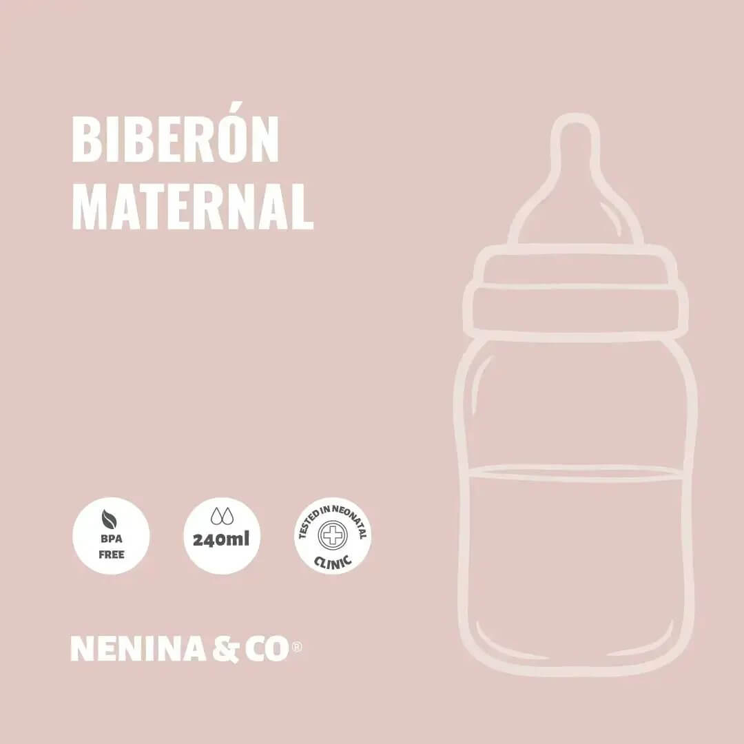 Biberon mami de silicona como el pecho  Nenina & Co