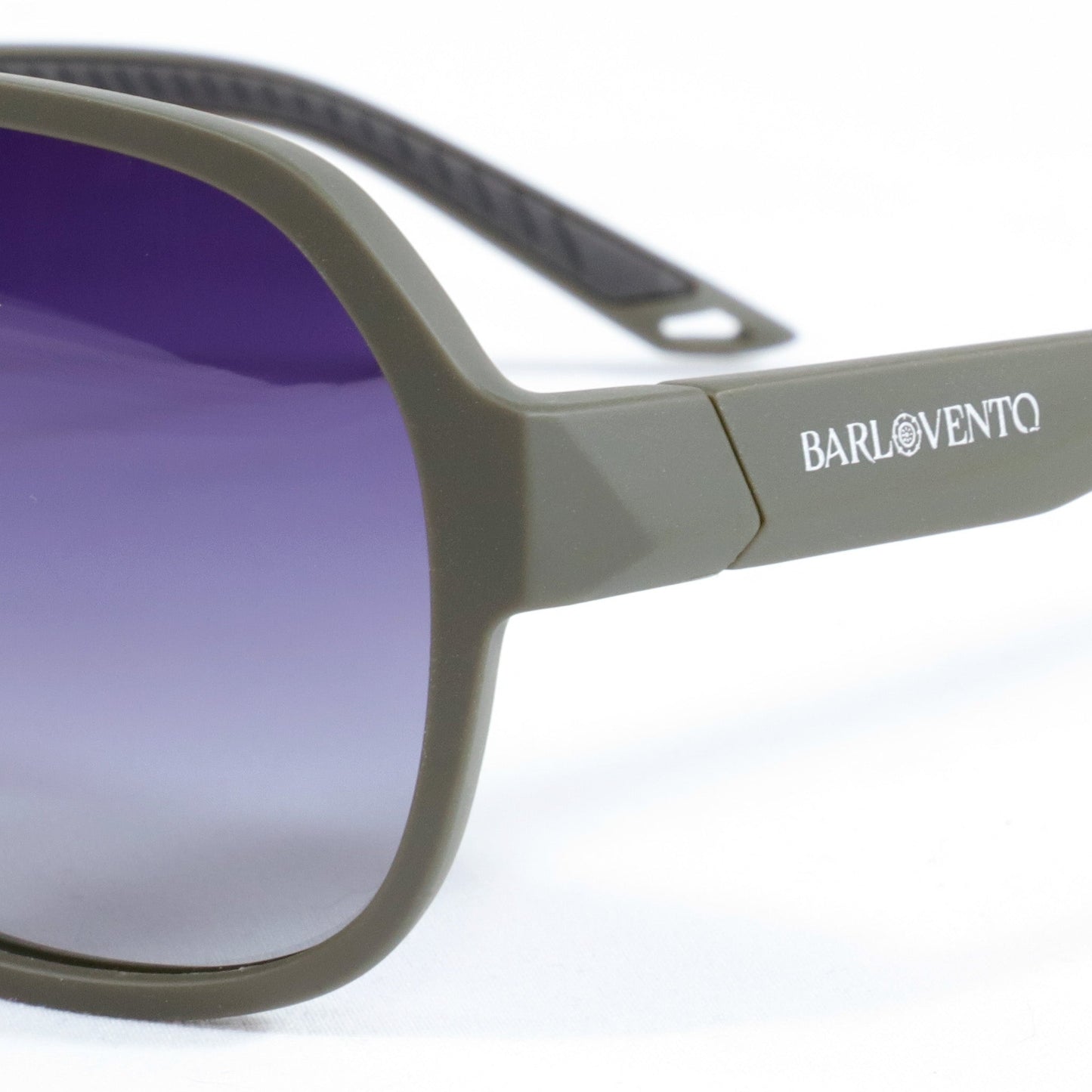 Itzurun · gafas de sol de goma verde con lentes UV400 en degradado gris