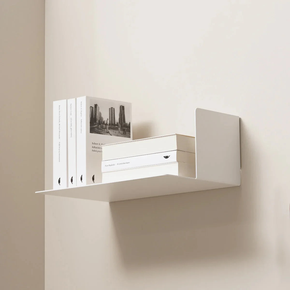 Estantería de pared en acero inoxidable negro beige o blanco