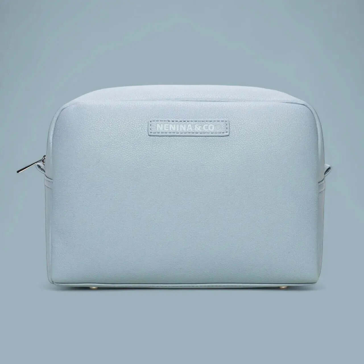 kit Esencial neceser Dusty Blue + chupete clásico + mordedor Nenina & Co