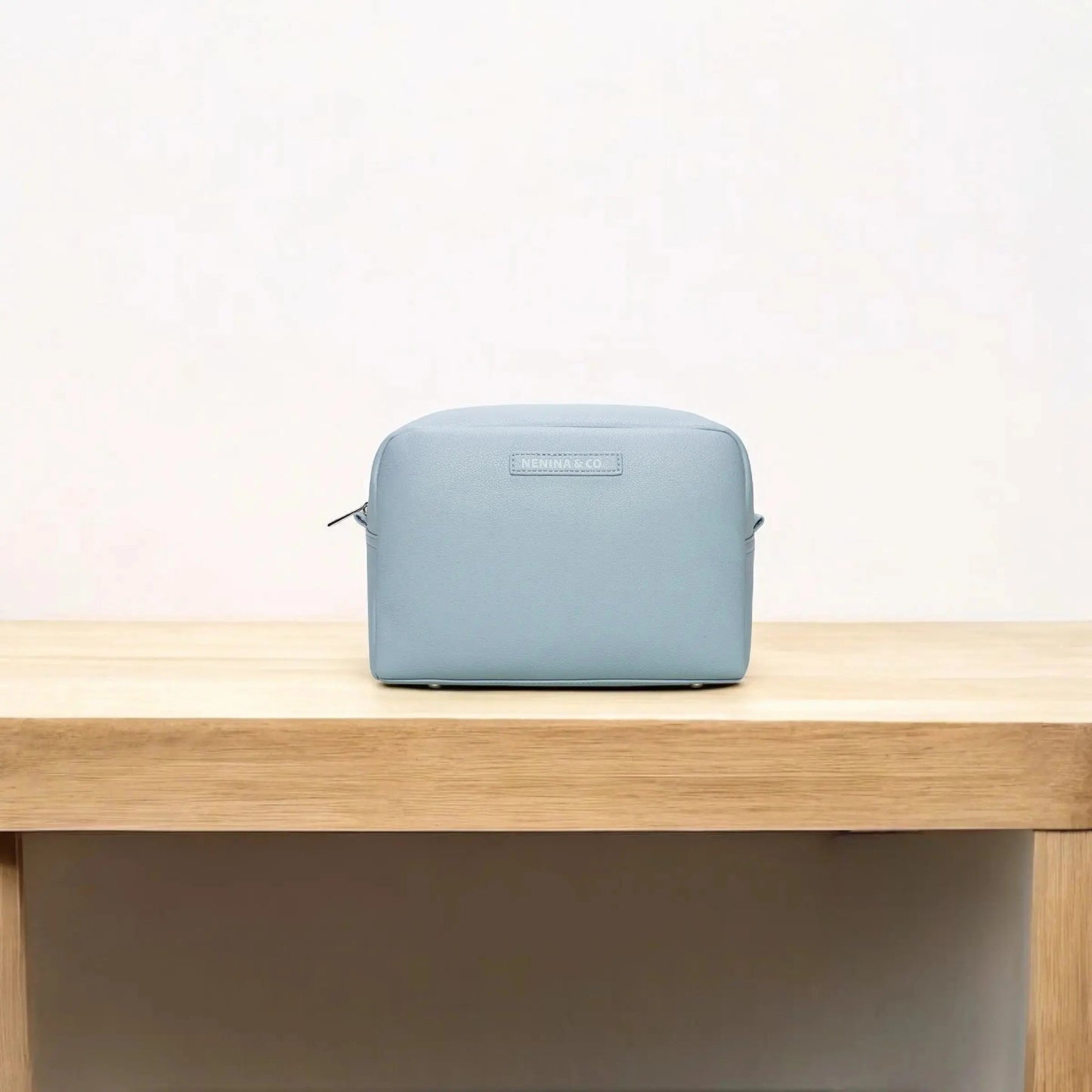 Neceser para Bebé de Eco Piel MIREM Dusty Blue | Organizador Elegante Nenina & Co