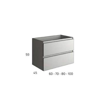 mueble baño sin lavabo suspendido de 45 cm de fondo