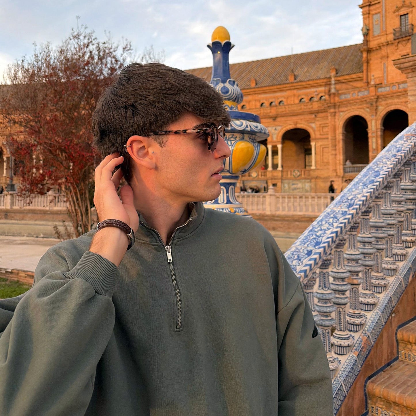 Maspalomas · gafas de sol redondas de acrílico carey