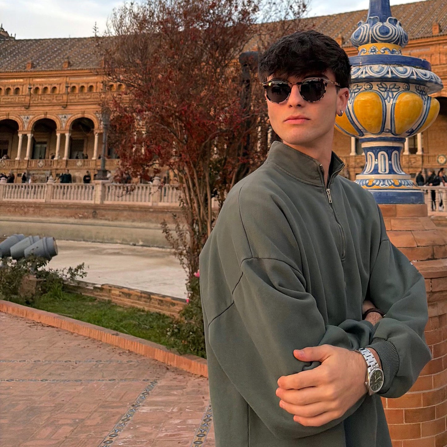 Maspalomas · gafas de sol redondas de acrílico carey