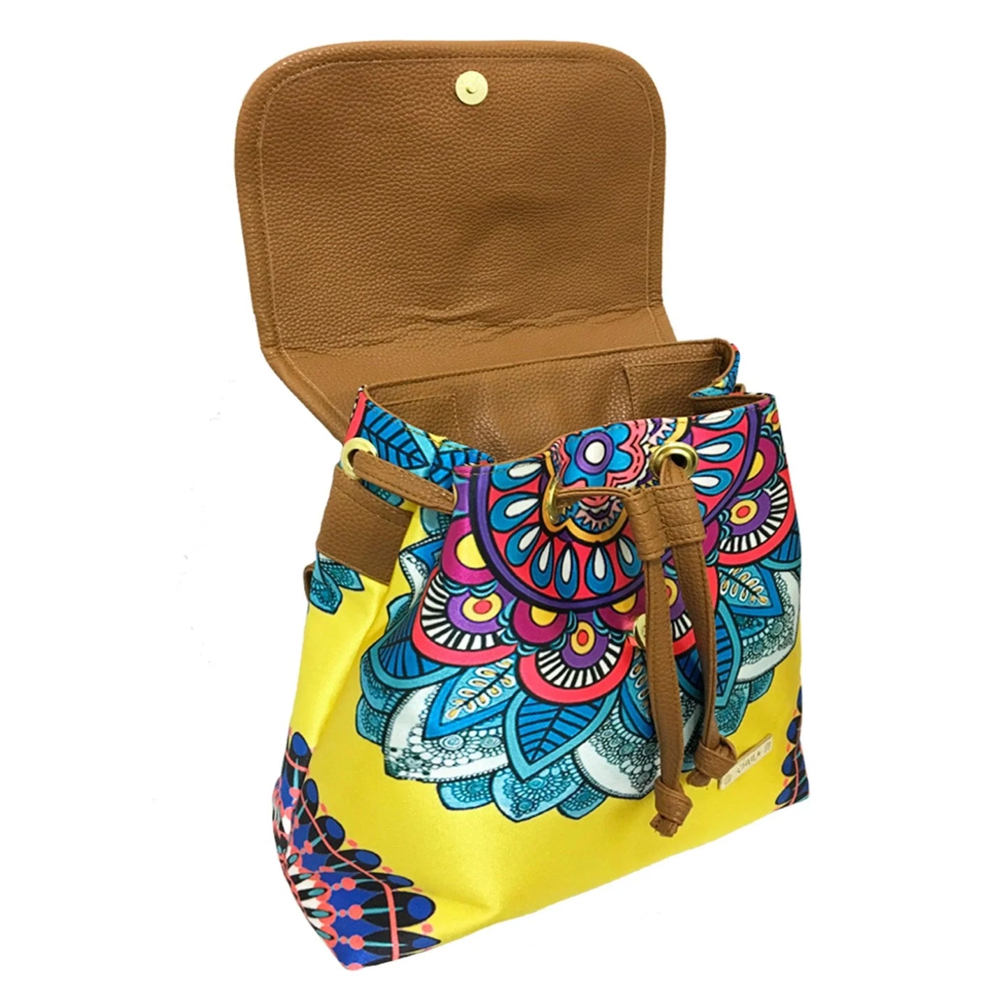 Mochila de Mujer grande BagPack Celine Mandala Amarilla | CHULA Tulum