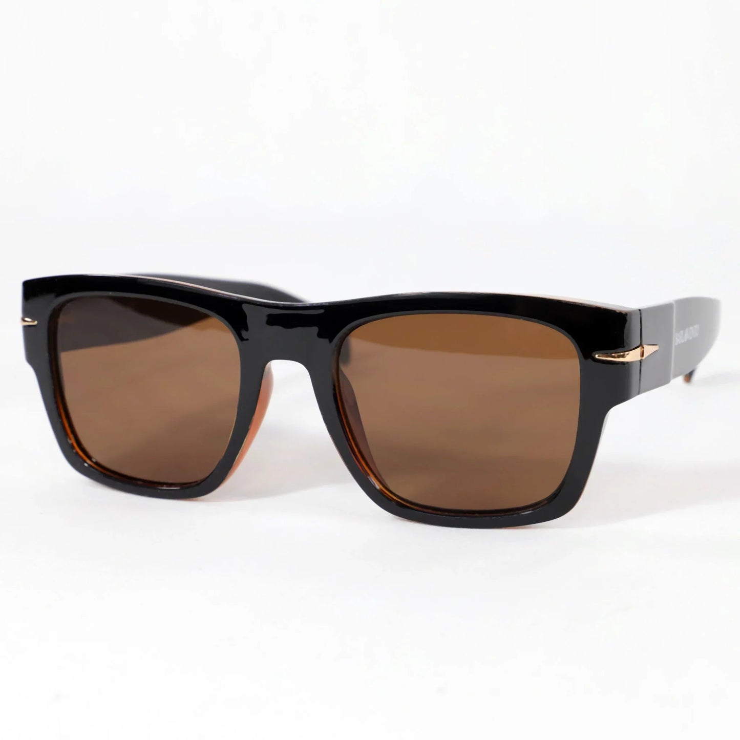 Mónsul · gafas de sol negras retro premium con lentes marrones