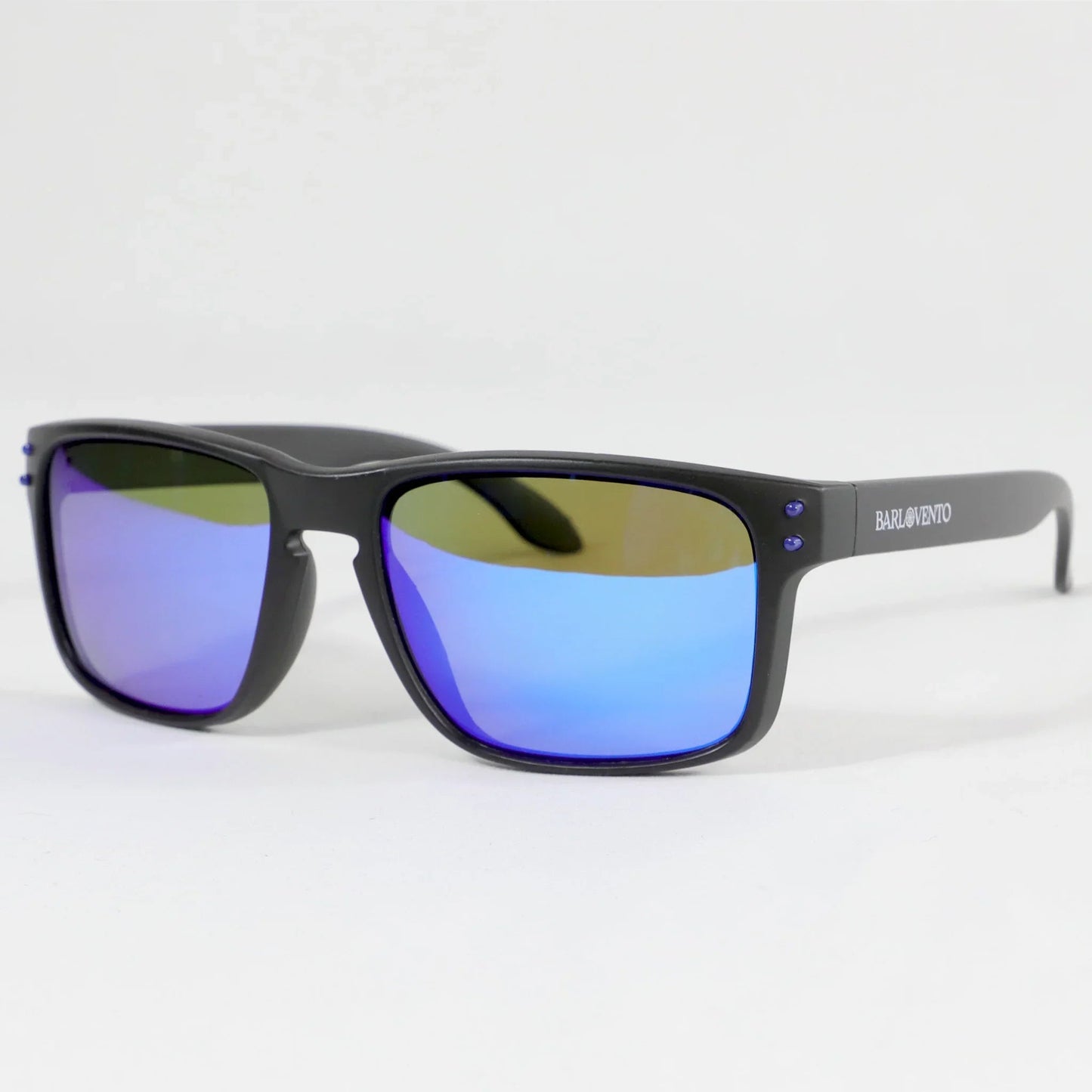 Montijo · gafas de sol negras con lentes azules reflectantes