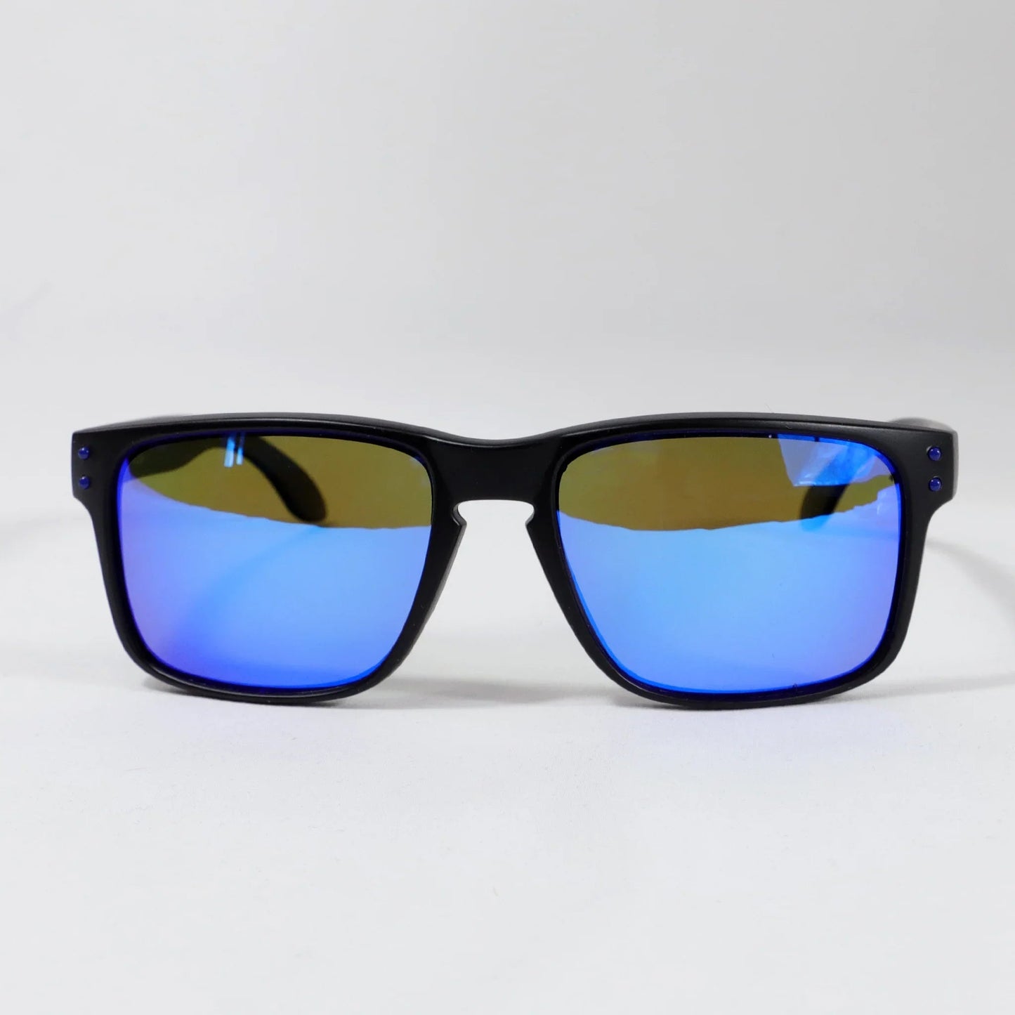 Montijo · gafas de sol negras con lentes azules reflectantes