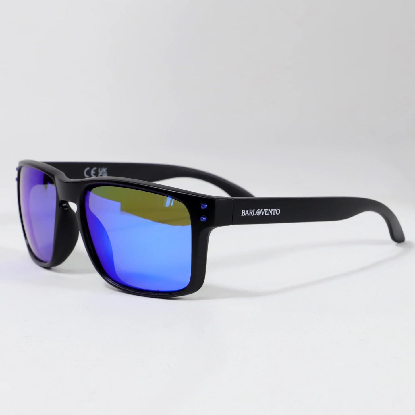Montijo · gafas de sol negras con lentes azules reflectantes
