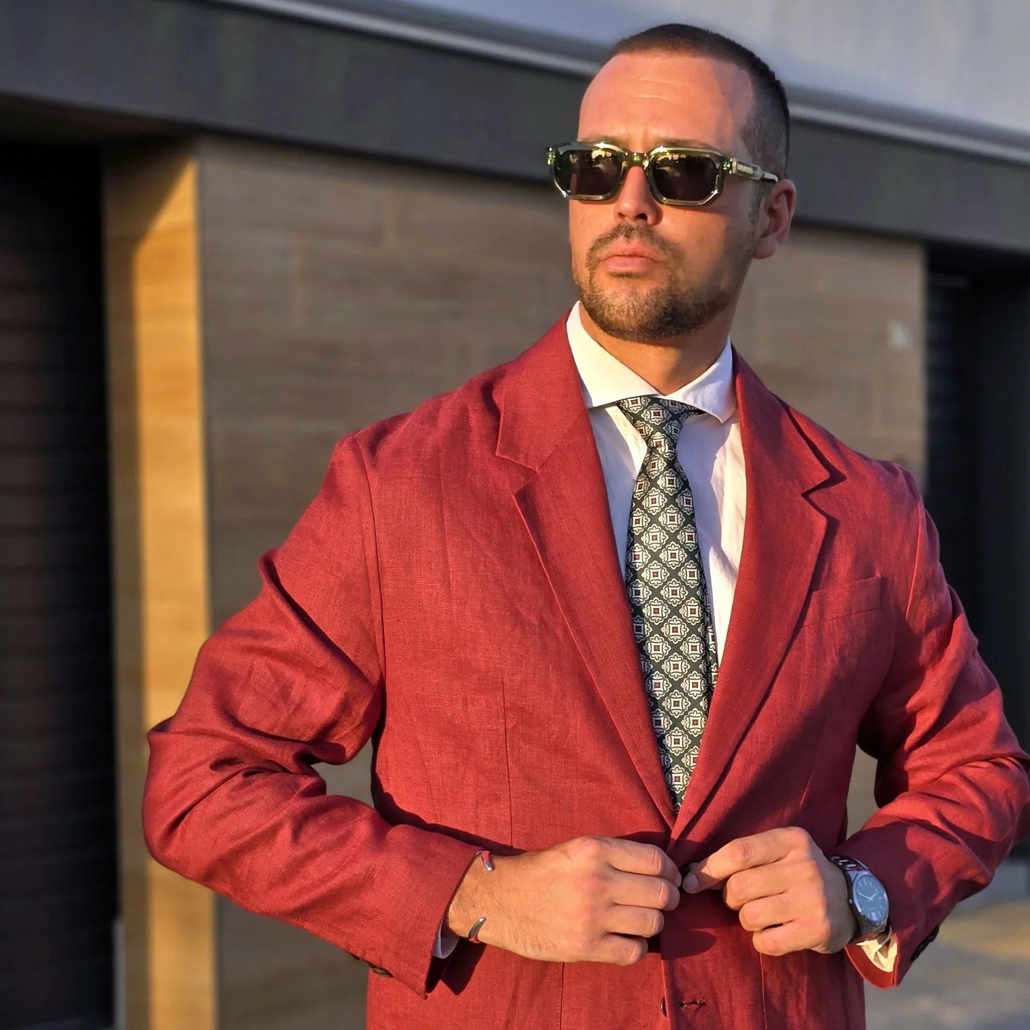 Nocera · corbata estilo italiano verde