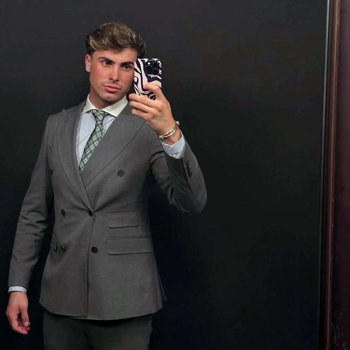 Nocera · corbata estilo italiano verde