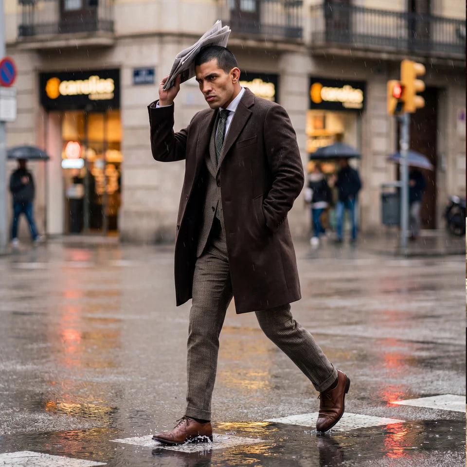 Noruega · corbata de lana a cuadros