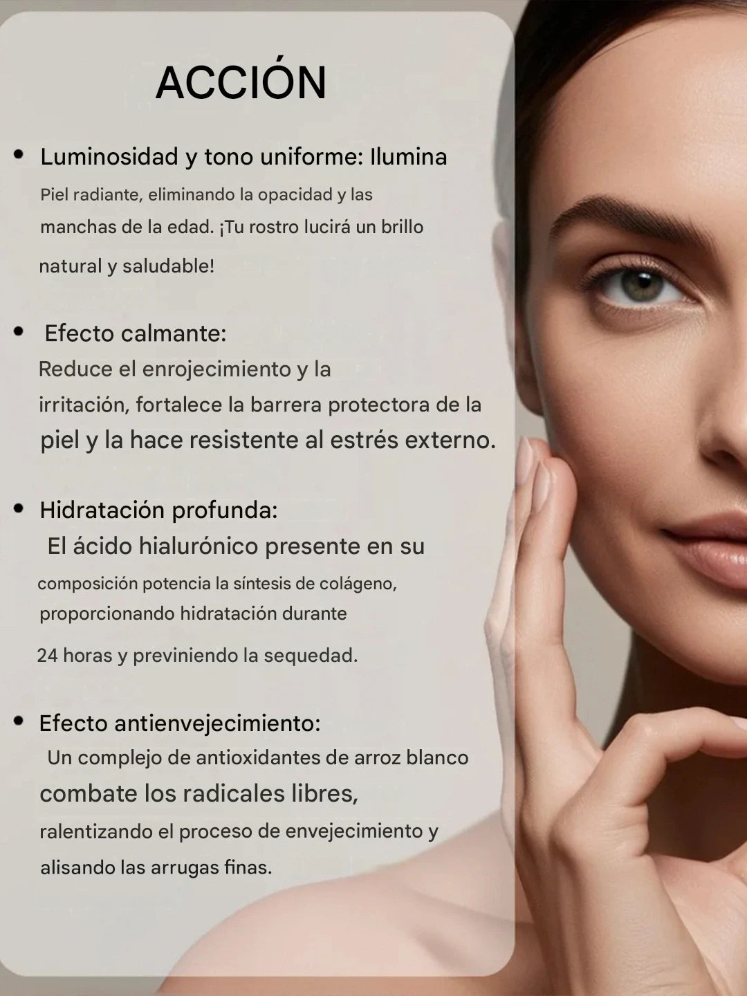 Crema Facial Hidratante Profunda – Iluminadora con Niacinamida y Arroz (50g)