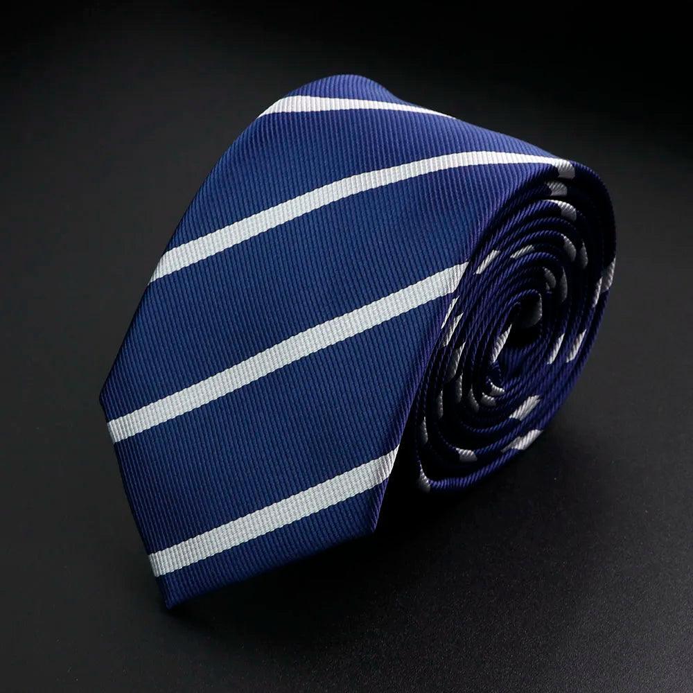 Oxford · corbata a rayas azules y blancas