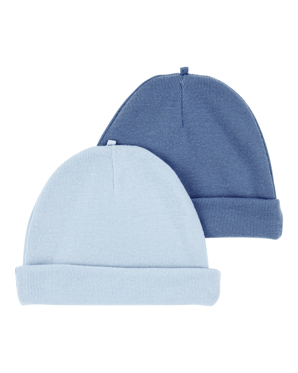 Pack 2 gorros con diseño azul