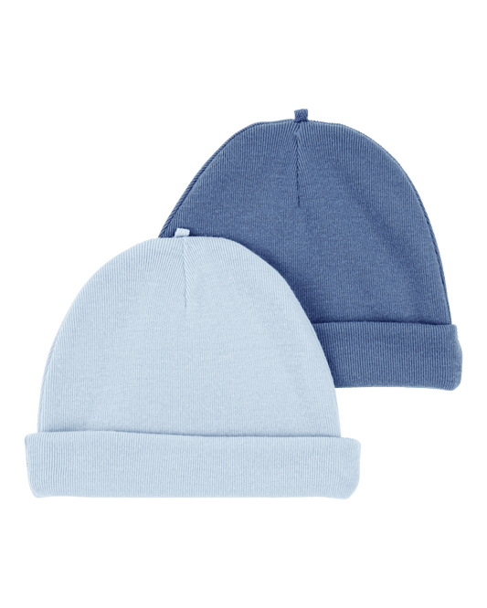Pack 2 gorros con diseño azul