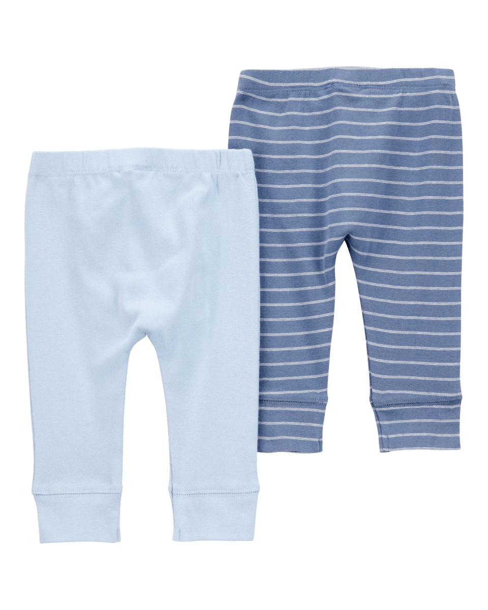 Pack dos pantalones algodón azules