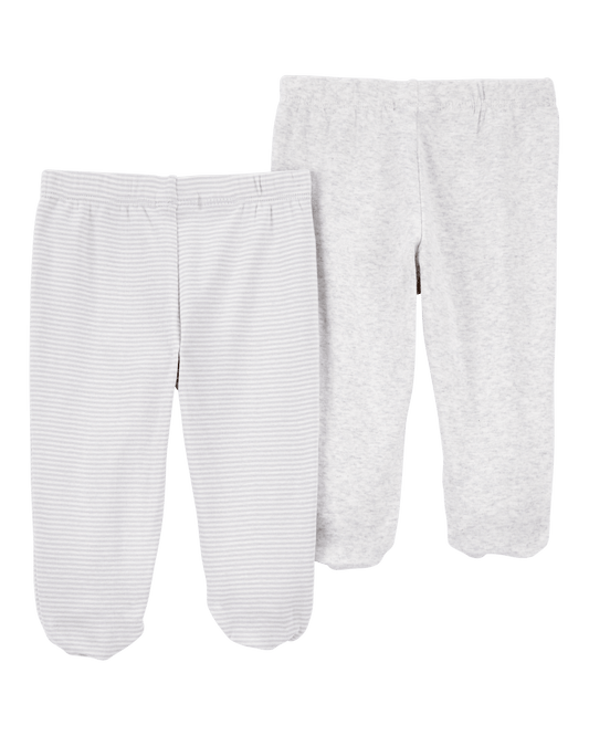 Pack dos pantalones algodón grises