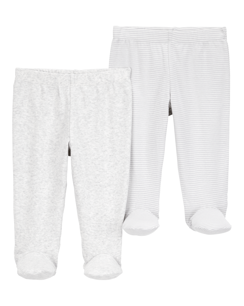 Pack dos pantalones algodón grises