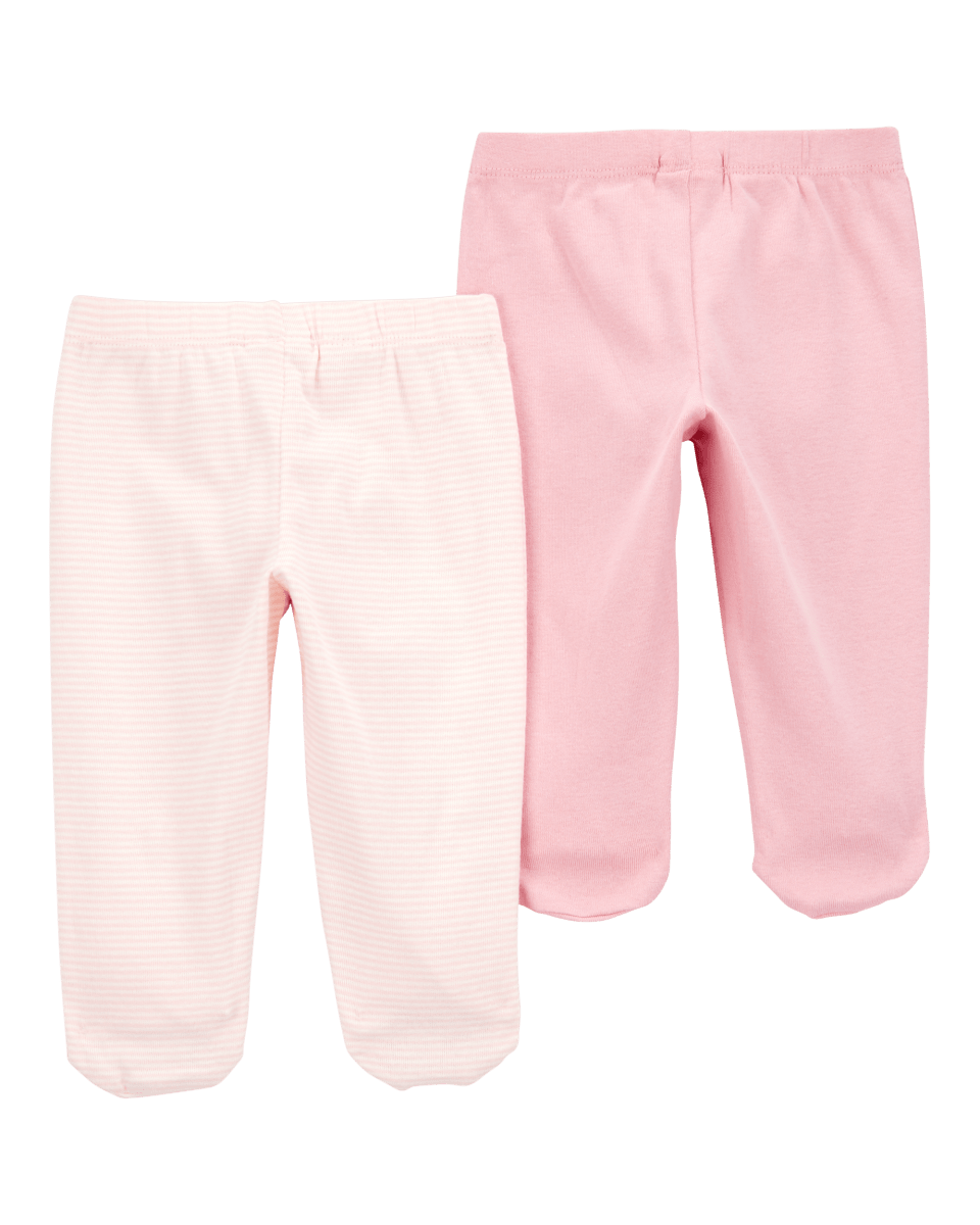 Pack dos pantalones algodón rosados