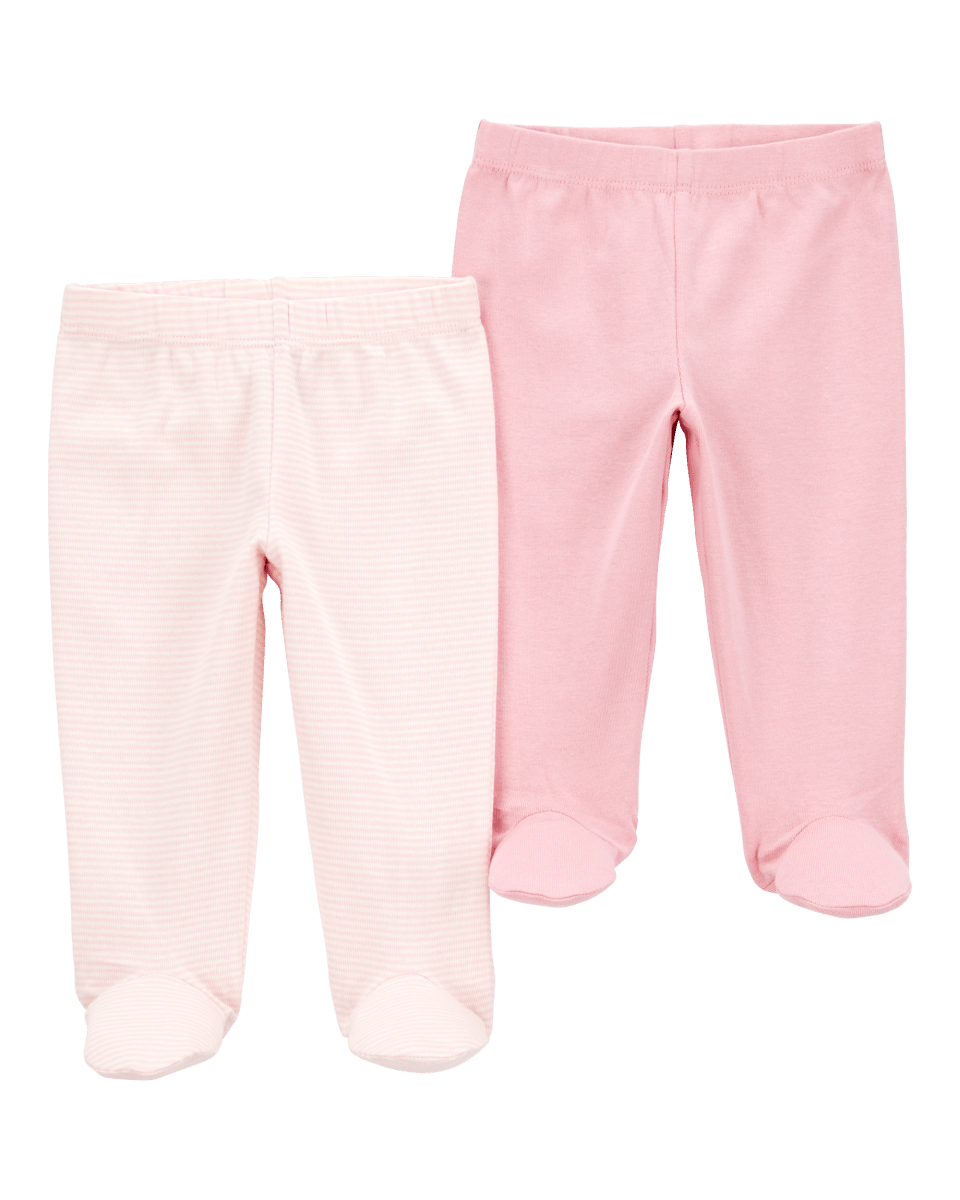 Pack dos pantalones algodón rosados