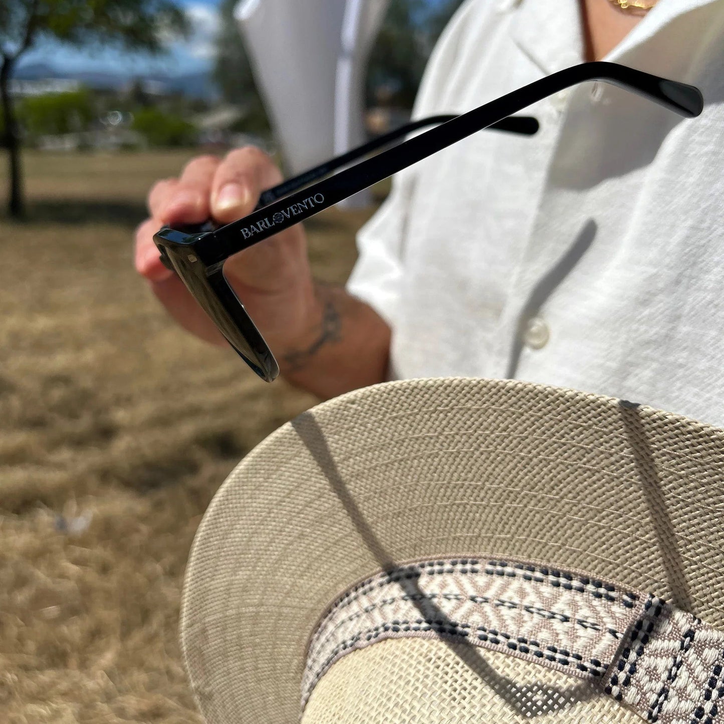 Peñarronda · gafas de sol negras con lentes polarizadas verdes