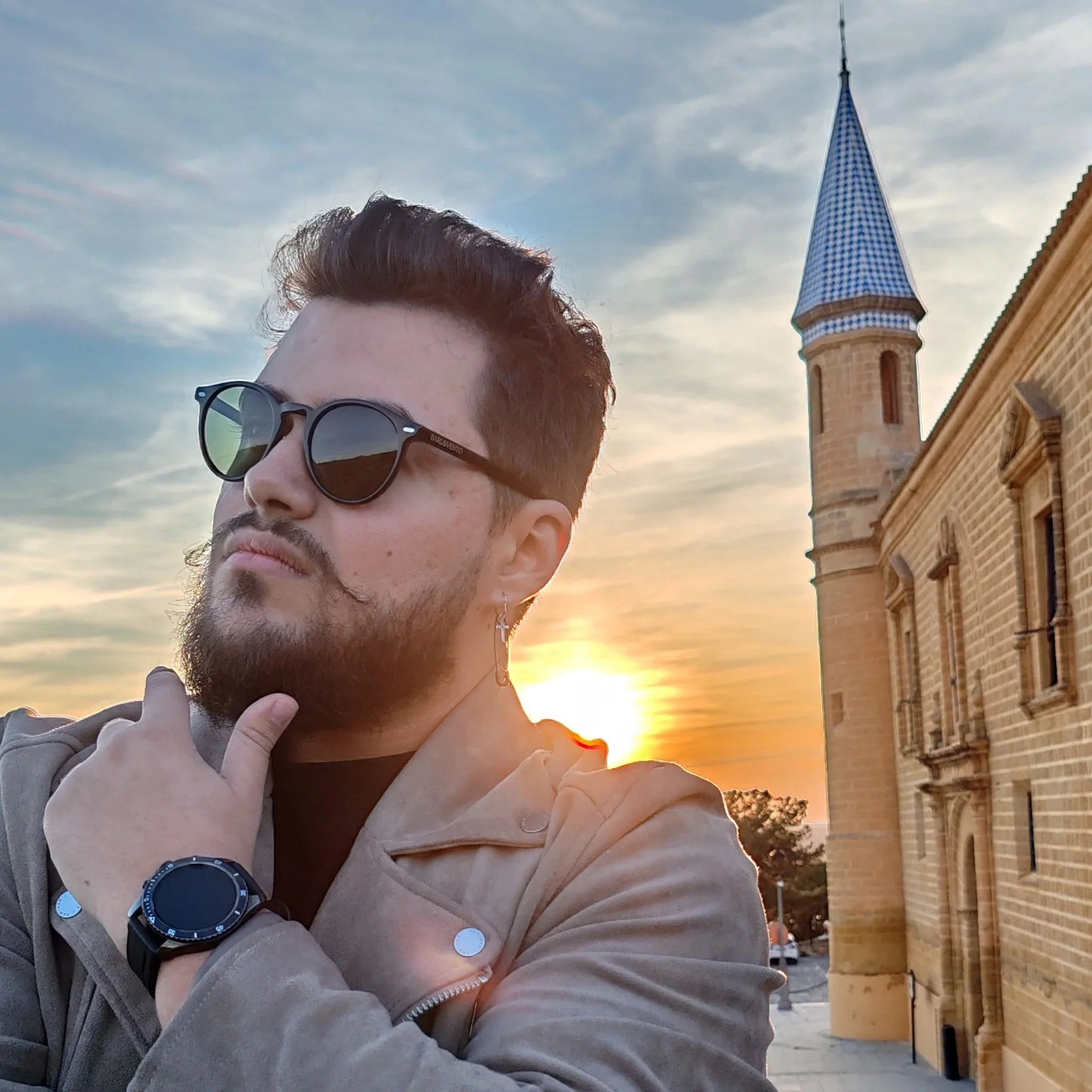 Peñarronda · gafas de sol negras con lentes polarizadas verdes