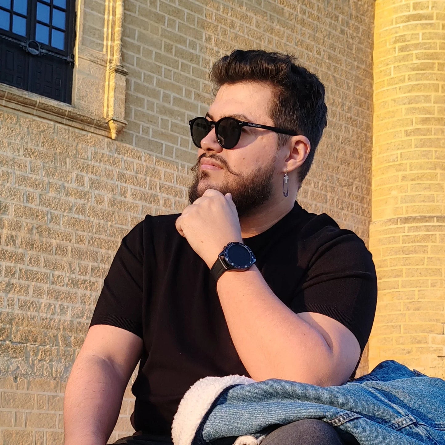 Peñarronda · gafas de sol negras con lentes polarizadas verdes