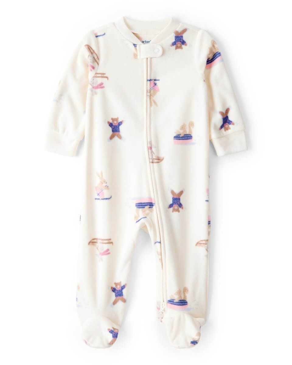 Pijama enterizo de polar estampado