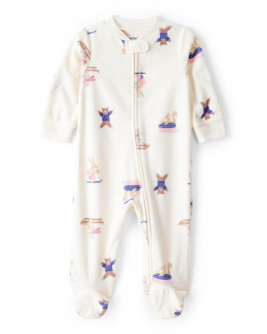 Pijama enterizo de polar estampado