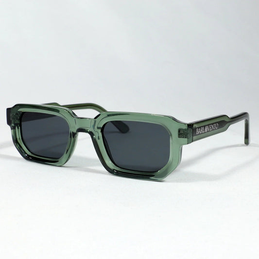 Portet · gafas de sol verdes llamativas con lentes negras UV400