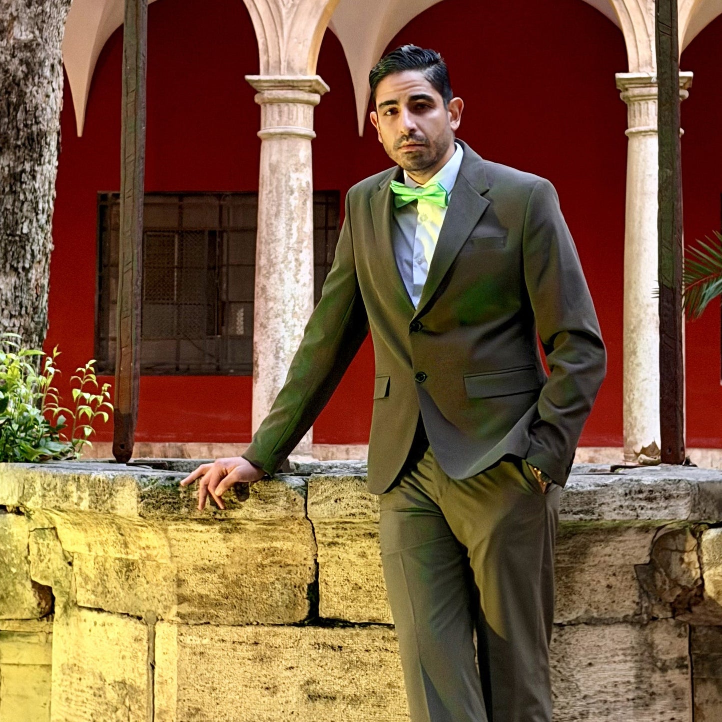 Portland · conjunto de pajarita verde menta