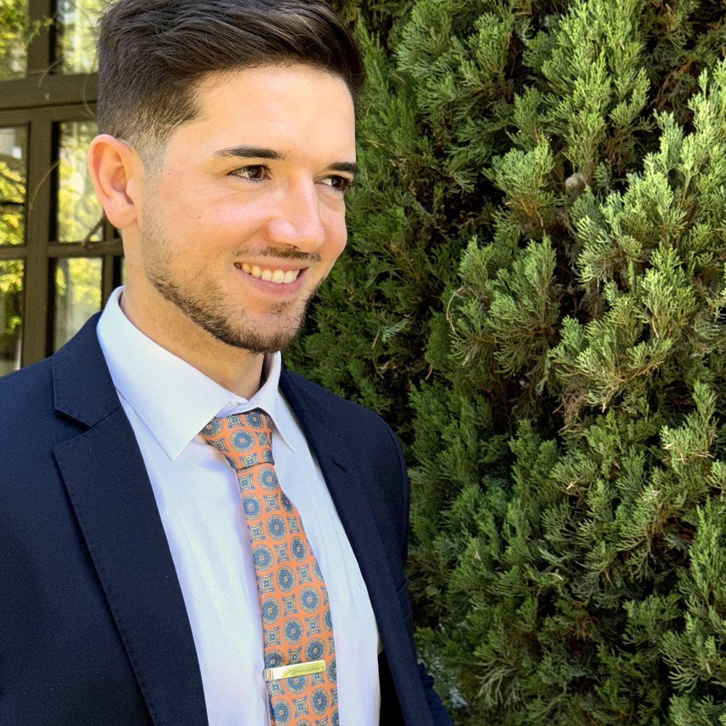 Positano · corbata estilo italiano naranja