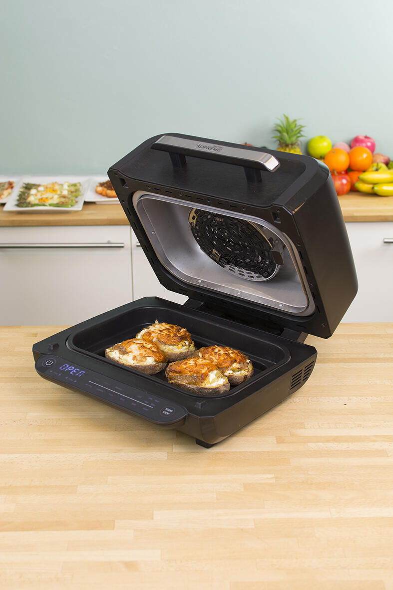 Grill, horno y Air Fryer 8 funciones en 1