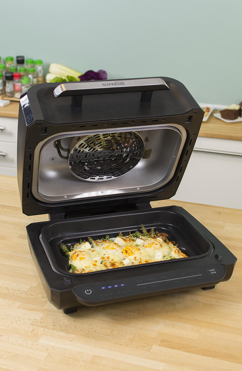 Grill, horno y Air Fryer 8 funciones en 1