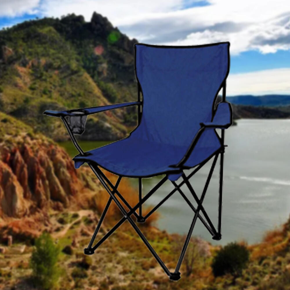 Pack 2 Silla Plegable Camping Playa Terraza en paisajes naturales, ideal para relajarse al aire libre.
