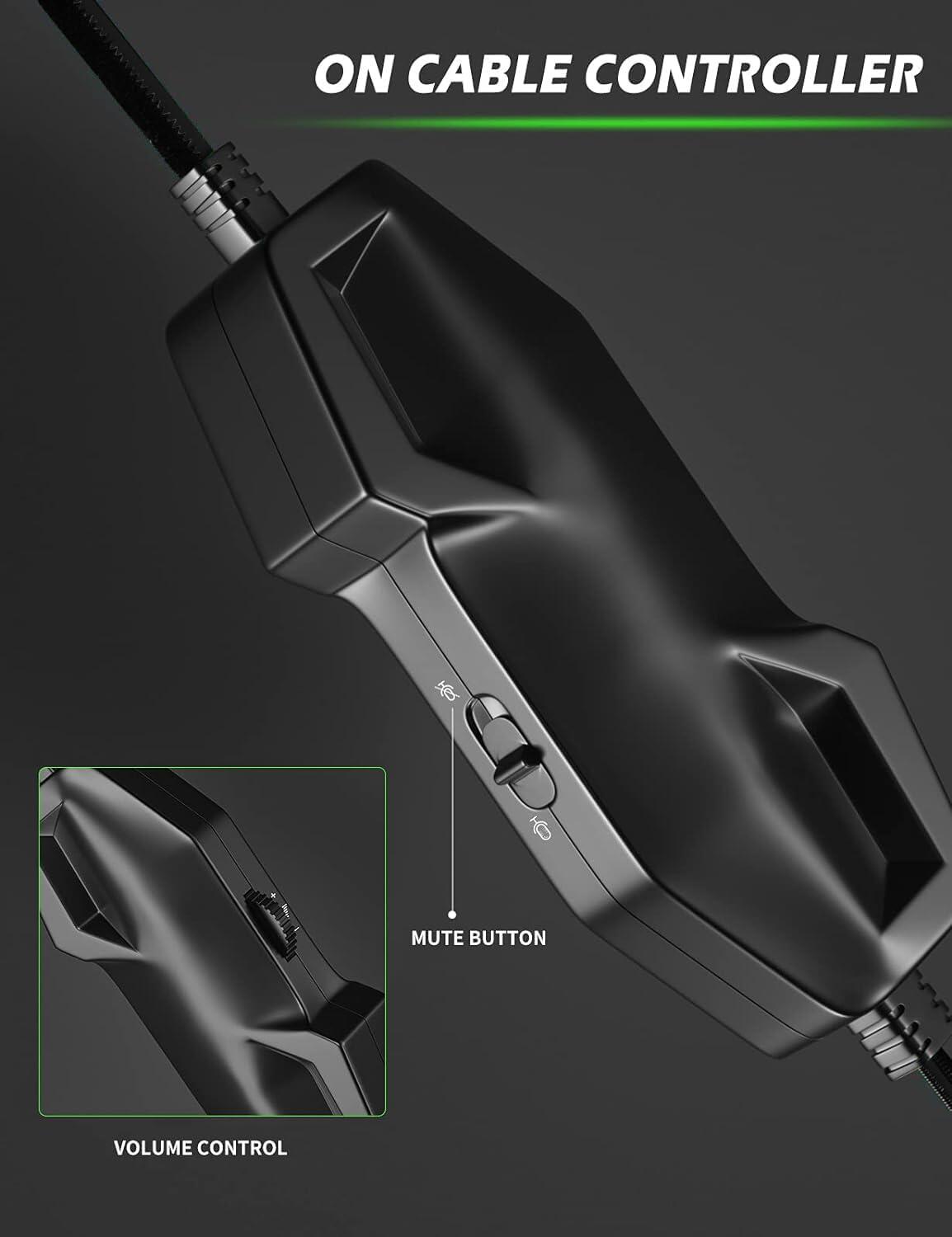 Auriculares gaming con sonido envolvente, micrófono antiestático y conexión Jack 3.5 mm