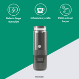 Cafetera portátil de viaje recargable