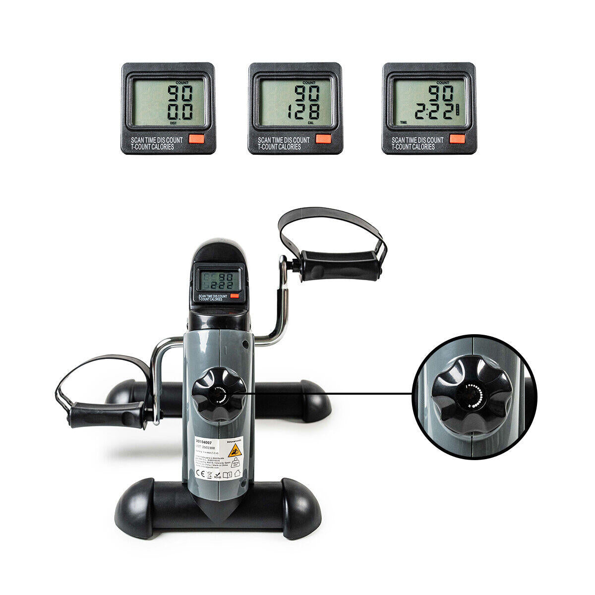 partes del Pedaleador para Brazos y Piernas con Esterilla Antideslizante