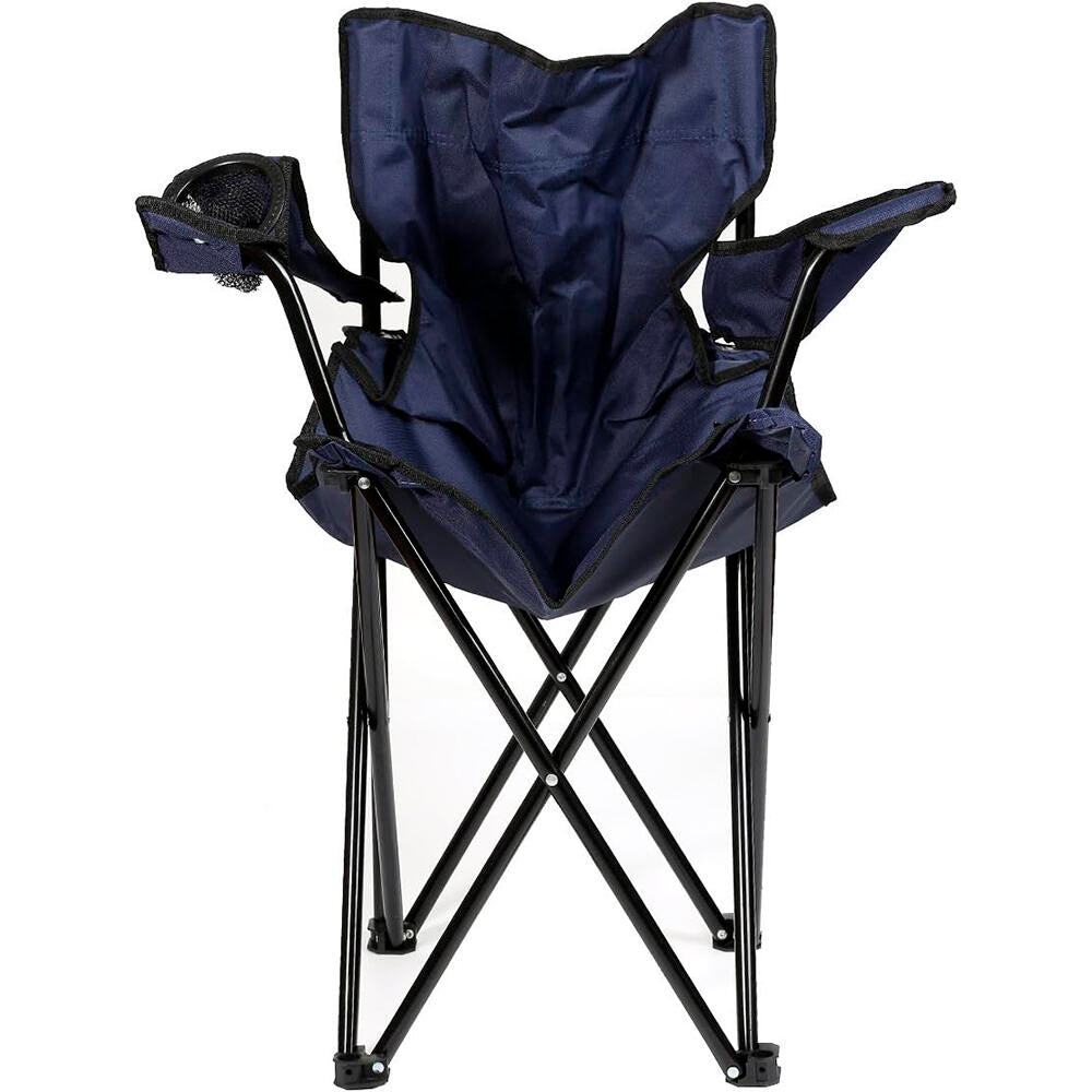 Pack 2 Silla Plegable Camping Playa Terraza, silla de camping con posavasos, ideal para relax al aire libre.