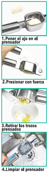prensador de ajos de acero inoxidable