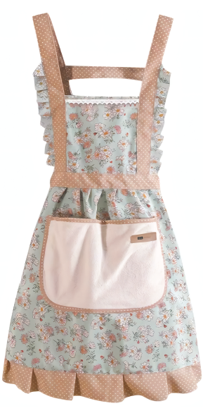 Delantal de cocina con secamanos