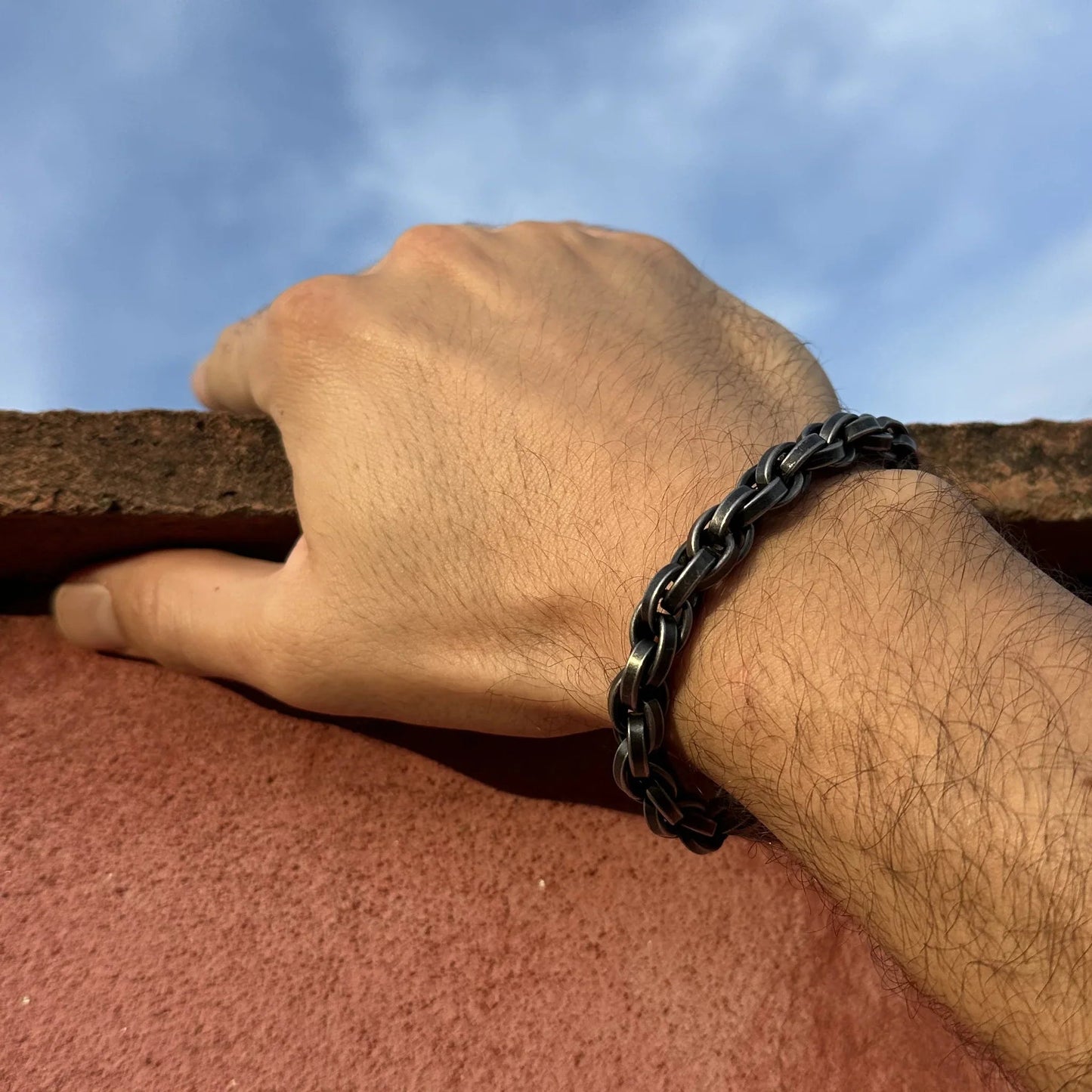 Pulsera Aludra · Pulsera de cadena hervida negra