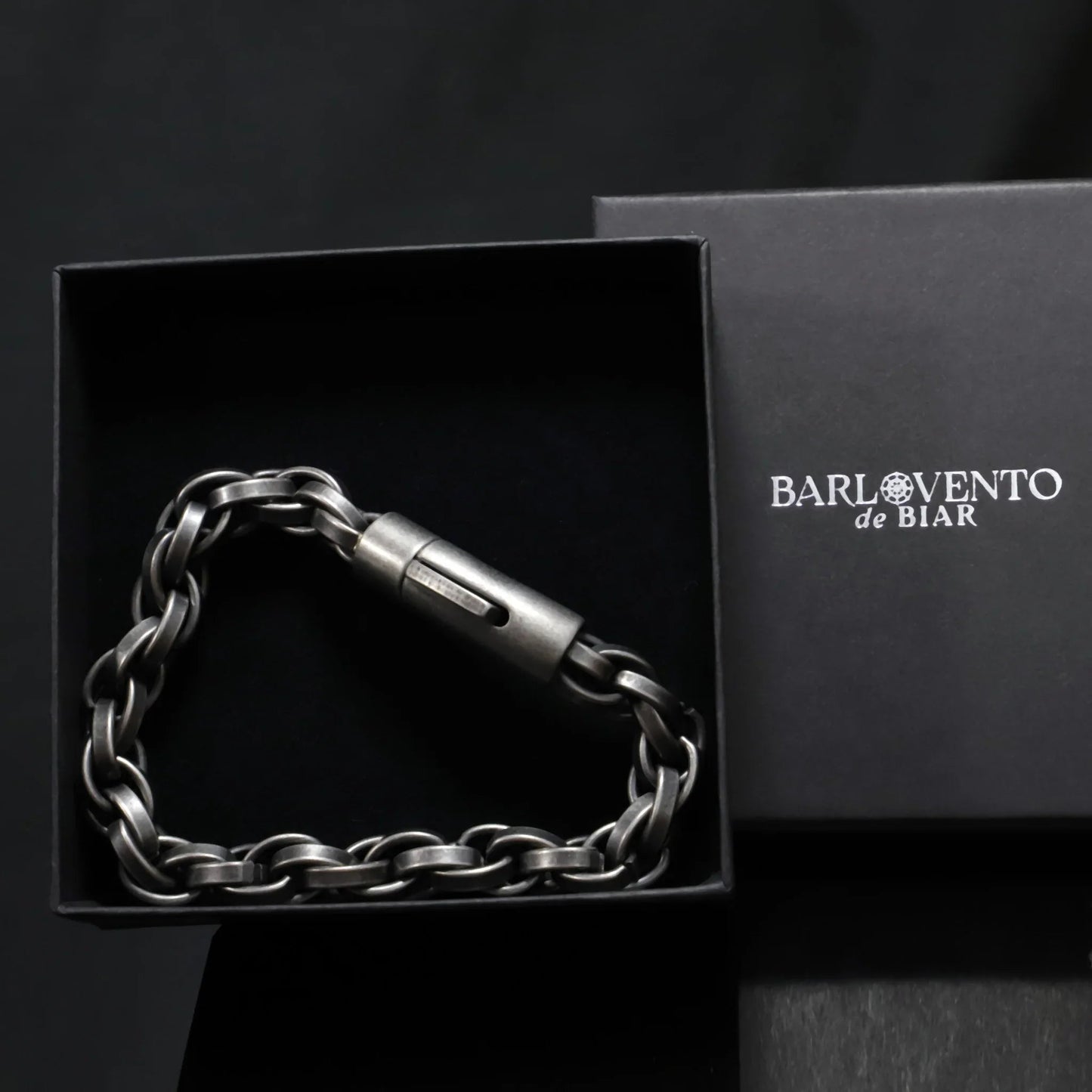 Pulsera Aludra · Pulsera de cadena hervida negra