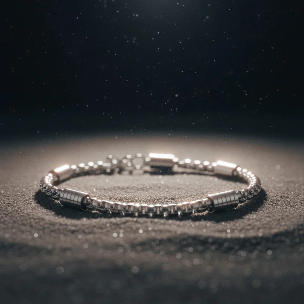 Pulsera Elara · Pulsera cadena con eslabones geométricos