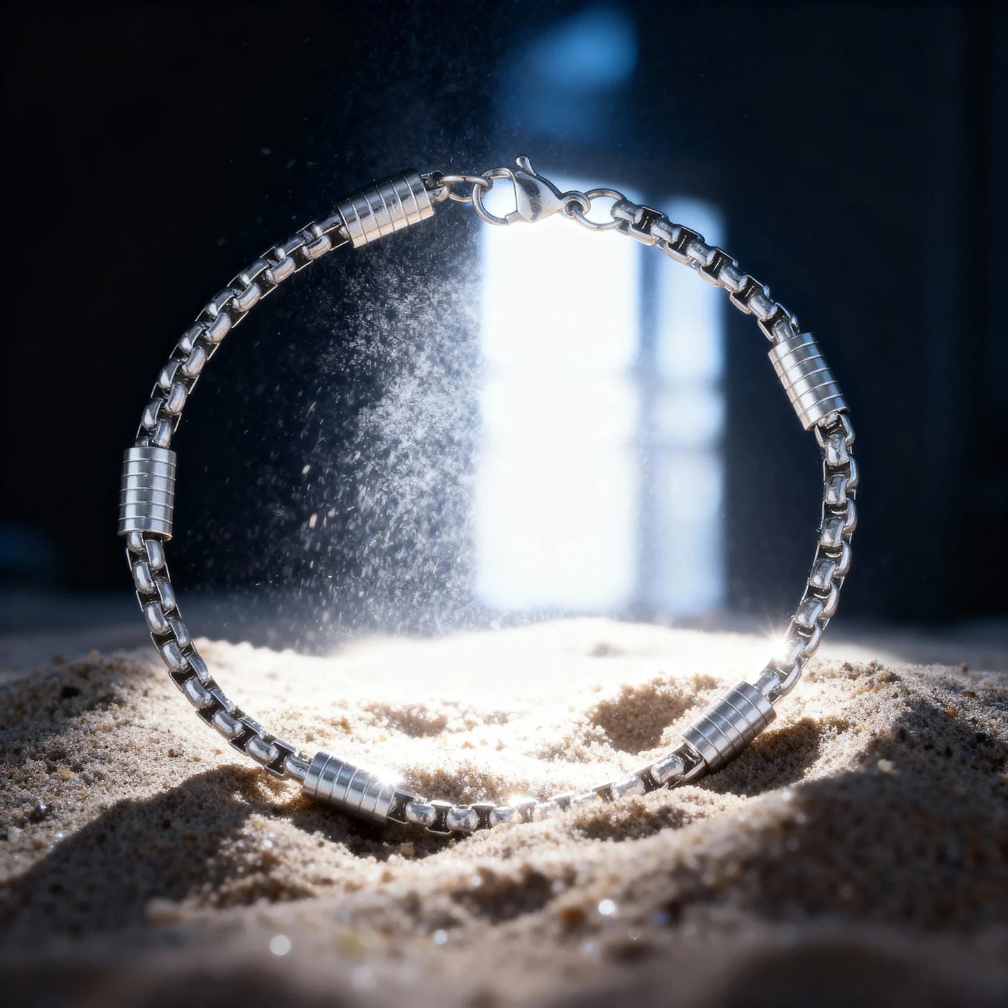 Pulsera Elara · Pulsera cadena con eslabones geométricos