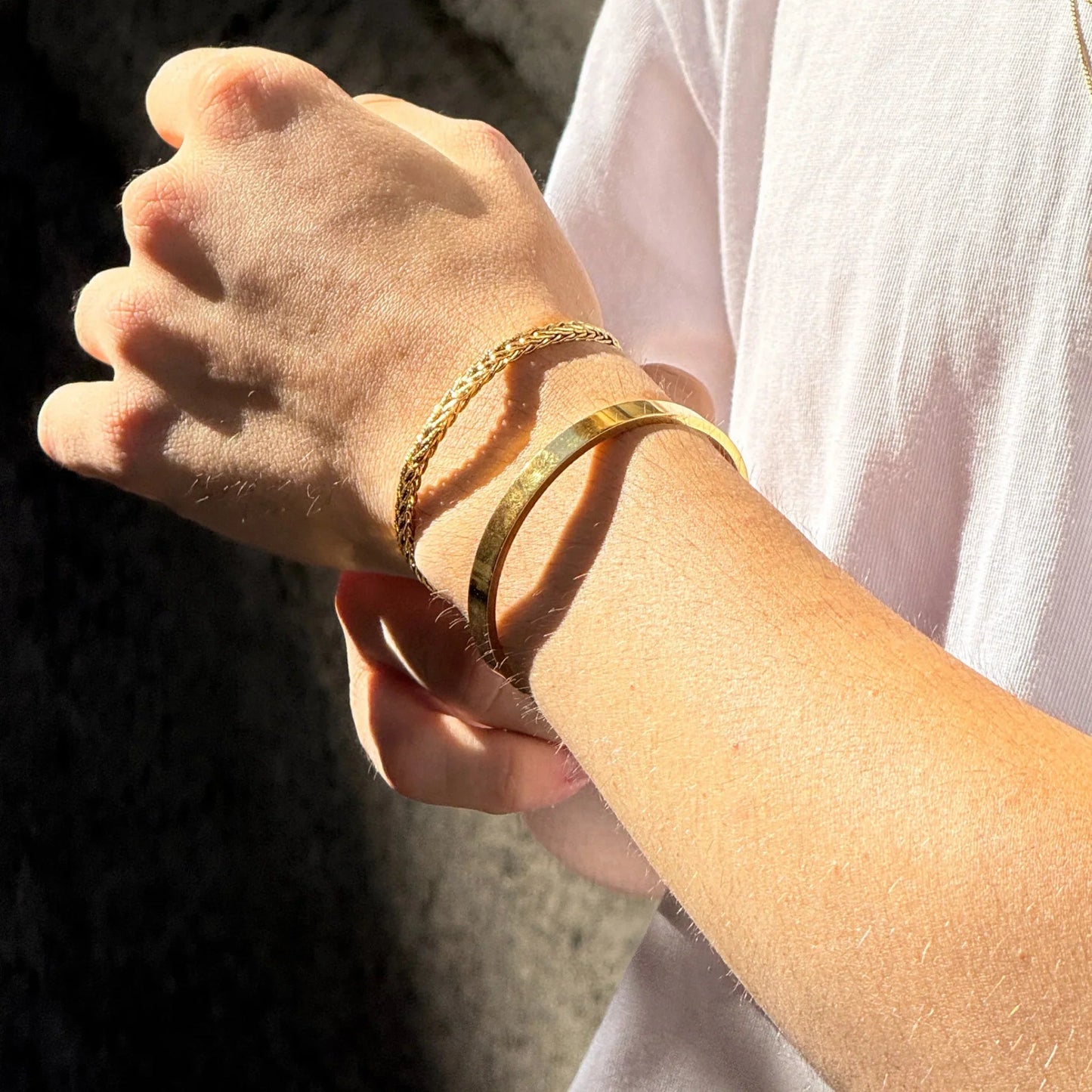 Pulsera Maia Dorada · Pulsera estilo clásico de acero inoxidable