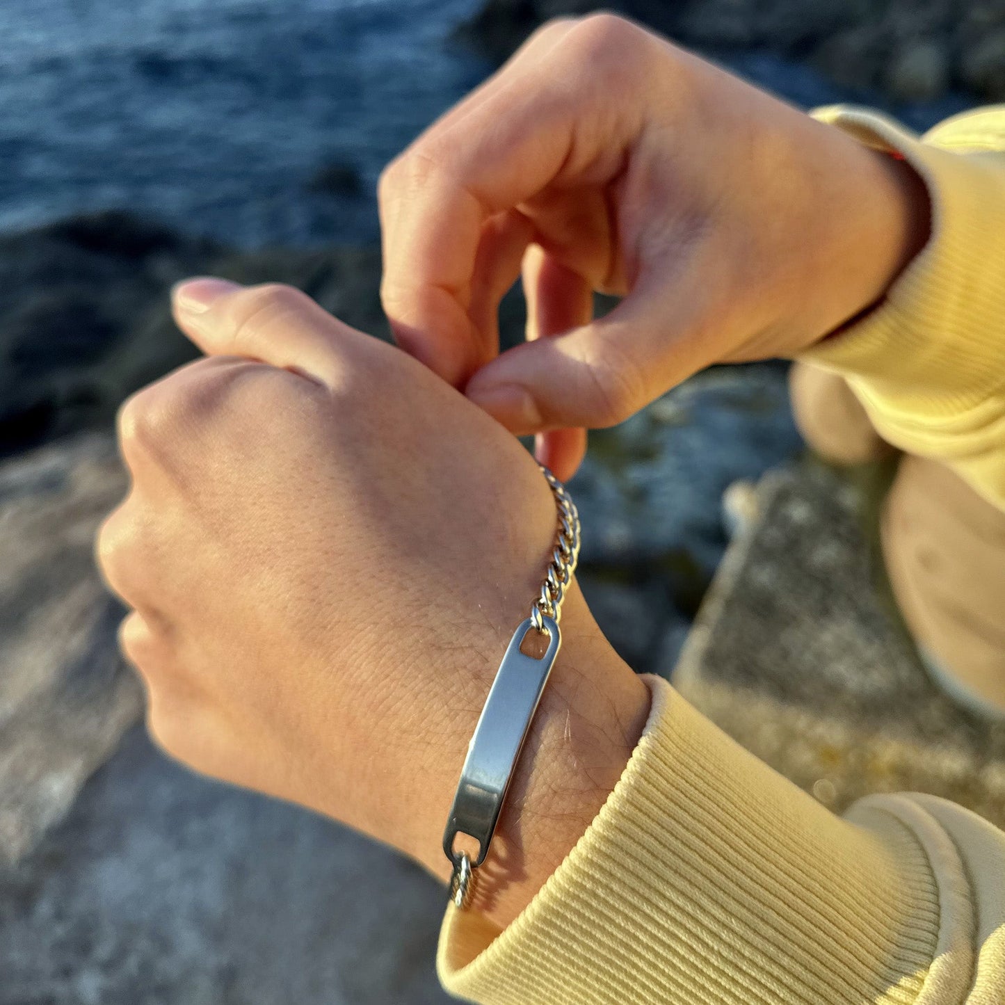Pulsera Neso Plateada · Pulsera cadena